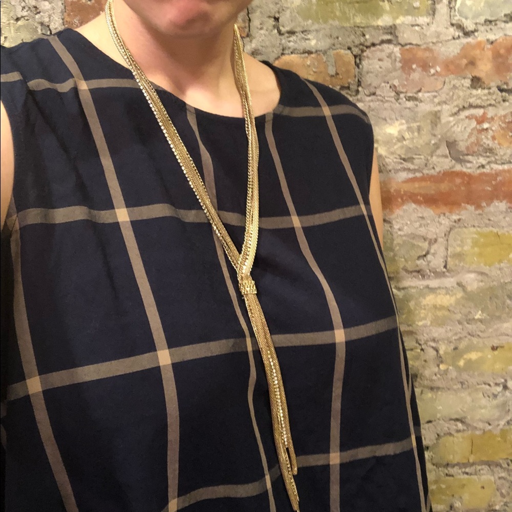 Knotted gold necklace